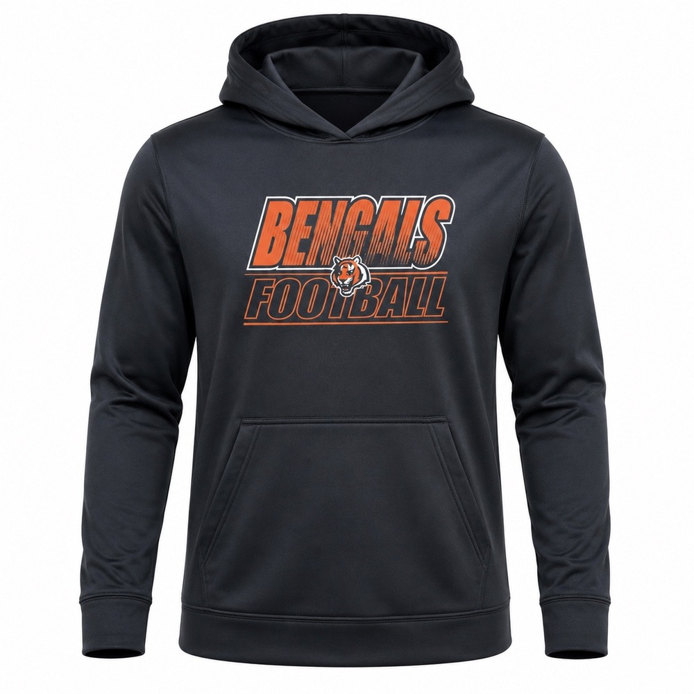 NFL Cincinnati Bengals NWT Youth Hoodie‎ Black Large 14/16 School sweatshirt